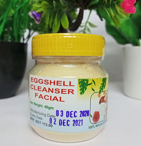 A & J Organic/Harbal Eggshell Cleanser Facial (40 gm) Ready made Face Pack for Skin