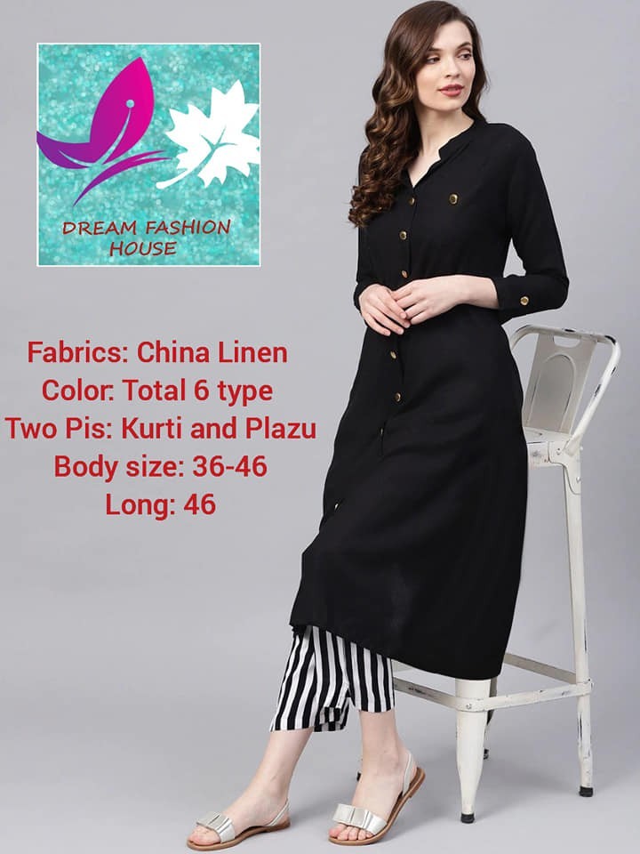 Styles Kurti with Plazu for Women