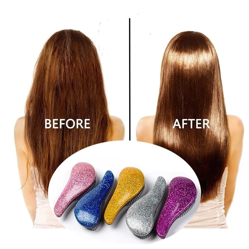 Anti-static Salon Hair Styling Detangle Shower Massage Hairbrush Comb For Women & Girls