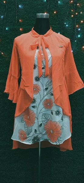 Girls Semi Long Gown-Double body zorjet