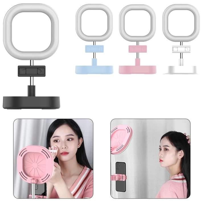 LED Desktop Makeup Mirror Selfie Light Ring Lamp Adjustable Bright For YouTube Tik Tok Live Photo Photography Studio