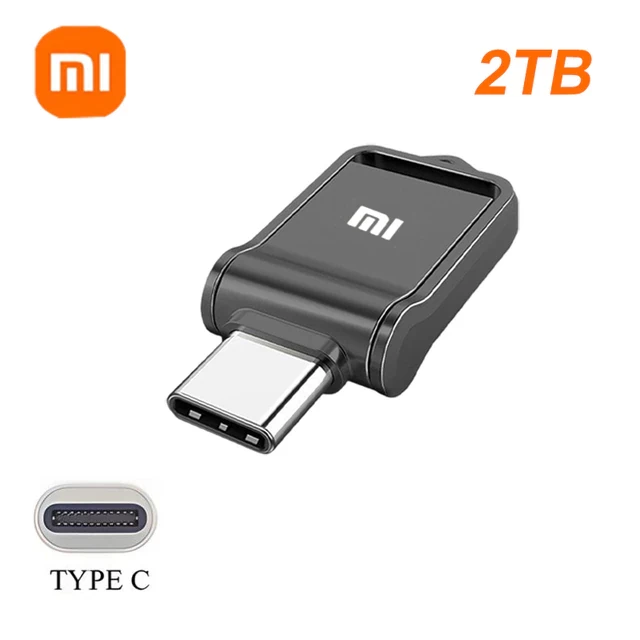 Xiaomi 2TB Metal USB3.0 Flash Drives Type-C High Speed Pendrive Large Capacity 2TB Flash Drive for PC and Mobile