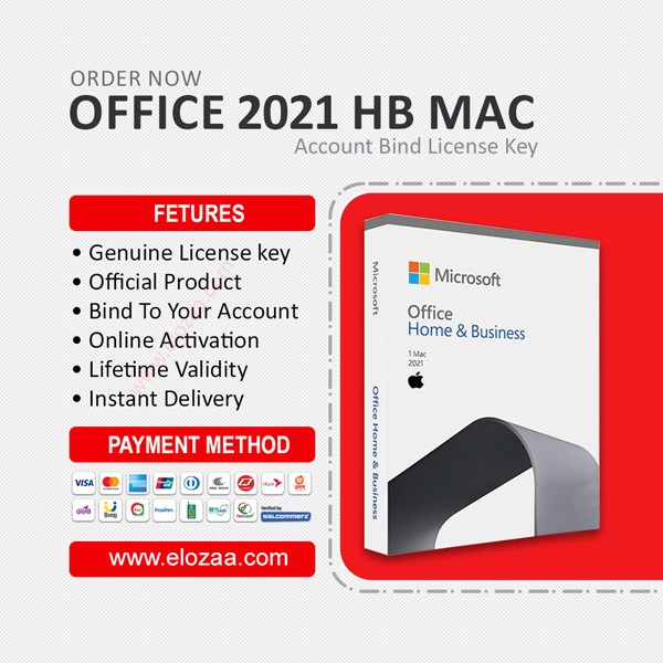 Microsoft Office 2021 Home & Business for Mac -Bind Key - Instant Email Delivery