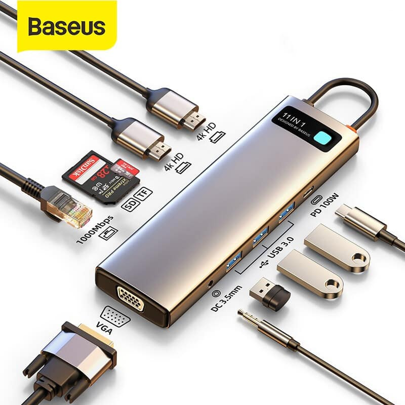 Baseus USB C HUB Type C to HDMI USB 3.0 PD Adapter